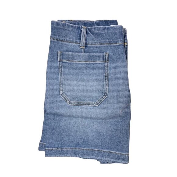 LC Lauren Conrad Womens High Rise Med Wash Patch Pockets Jean Shorts Sz 18 New - Picture 5 of 8